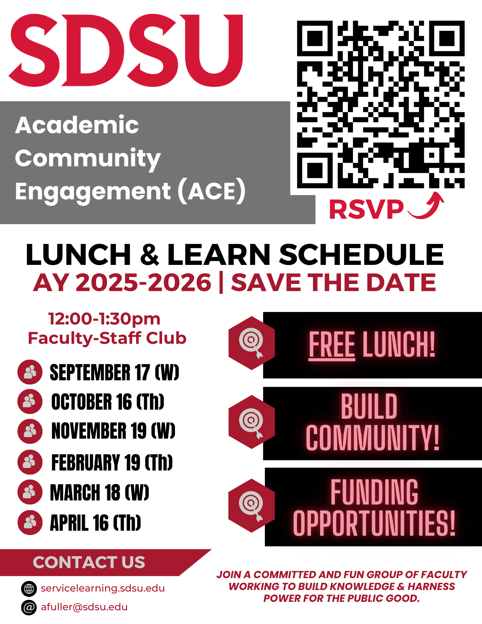 25-26 ACE Lunch & Learn Save the Dates Flyer